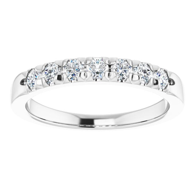 0.37 ct. Round Cut Diamond Wedding Band-VIRABYANI